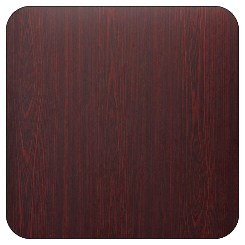Affordable Seating Reversible Table Top 1 1/8in Mahogany Black Laminate
