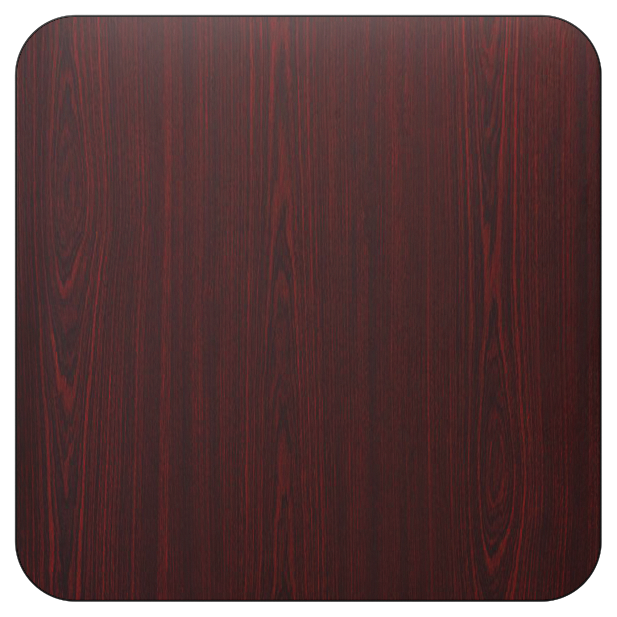 Affordable Seating Reversible Table Top 1 1/8in Mahogany Black Laminate