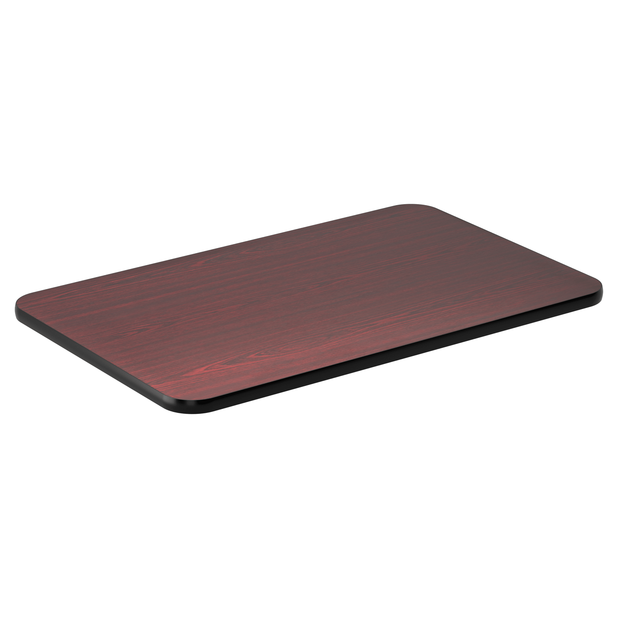 Affordable Seating Reversible Table Top 1 1/8in Mahogany Black Laminate