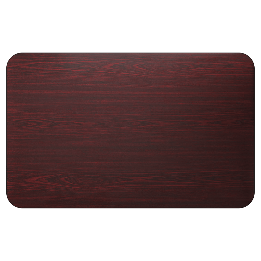 Affordable Seating Reversible Table Top 1 1/8in Mahogany Black Laminate