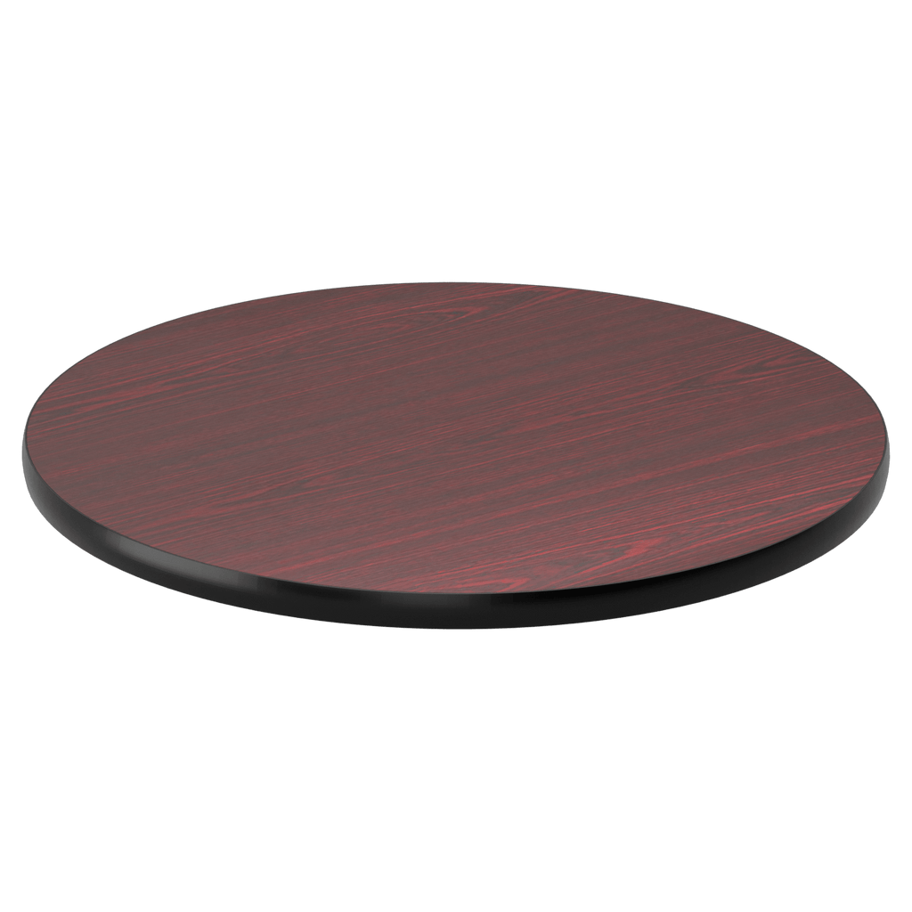 Affordable Seating Reversible Table Top 1 1/8in Mahogany Black Laminate